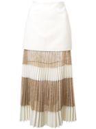 Dion Lee Pleated Mid-length Skirt - White