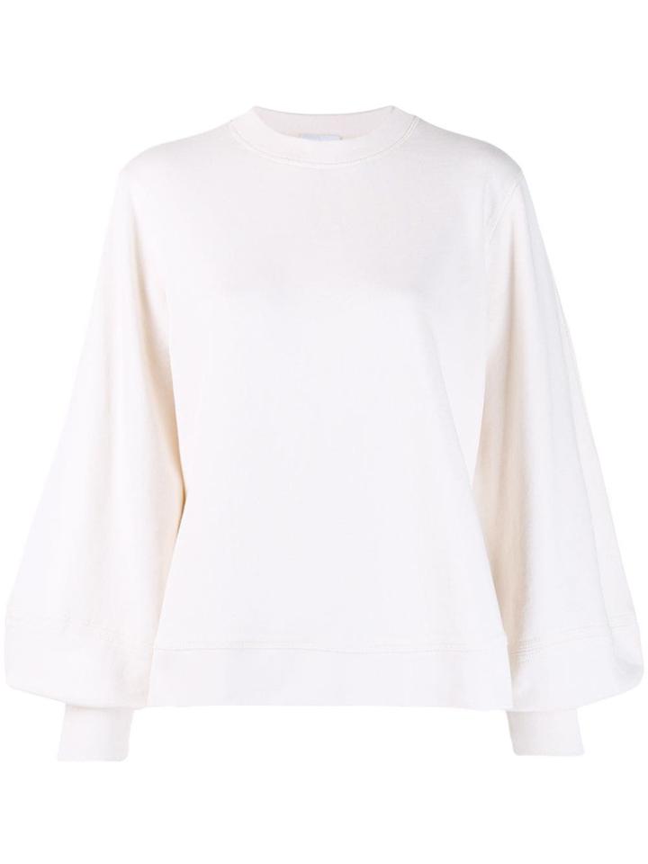 Ganni Oversized Sweatshirt - Neutrals