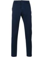 Ami Alexandre Mattiussi Slim-fit Chinos, Men's, Size: Xl, Blue, Cotton/spandex/elastane