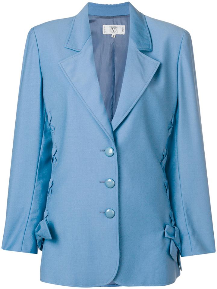 Valentino Vintage Laced-up Blazer - Blue