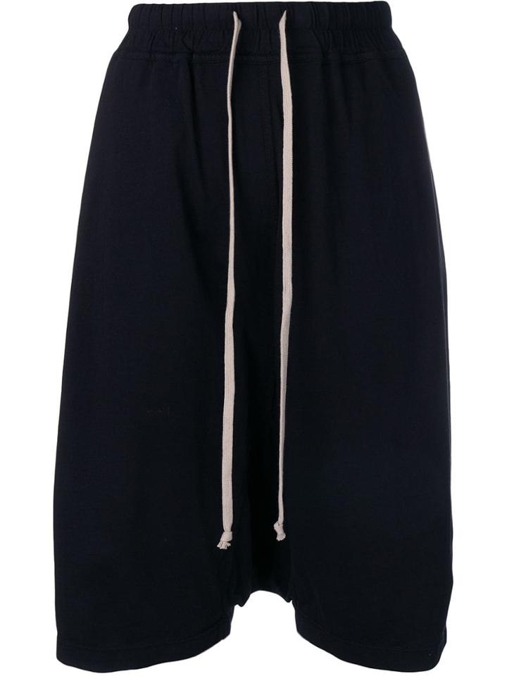 Rick Owens Drkshdw Oversized Dropped Crotch Shorts - Black