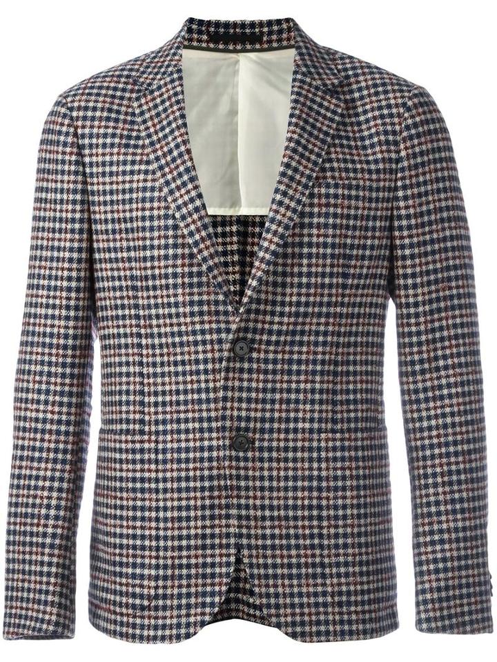 Z Zegna Two Button Blazer, Men's, Size: 50, Blue, Silk/cupro/wool