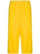 Comme Des Garçons Shirt Boys Side Panel Cropped Trousers - Yellow