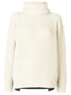 Sacai Removable Collar Two-tone Sweater - White