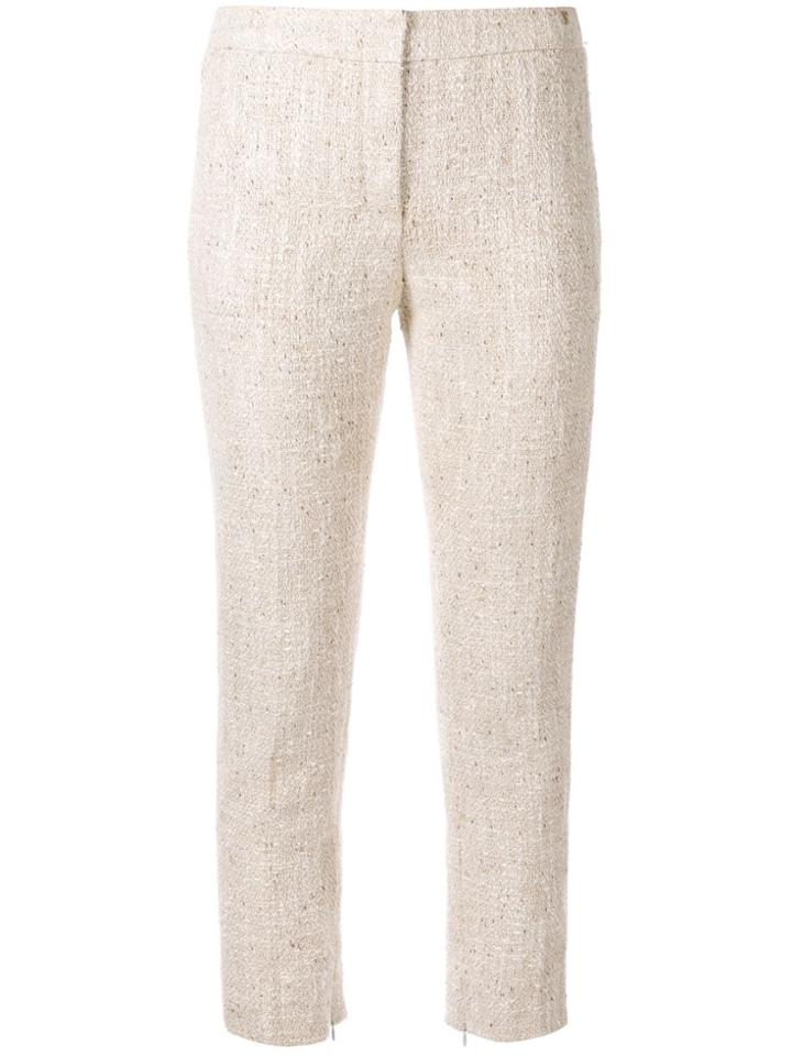 Chanel Pre-owned Skinny Cropped Trousers - Neutrals