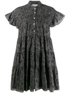 Isabel Marant Étoile Floral Tiered Mini Dress - Black