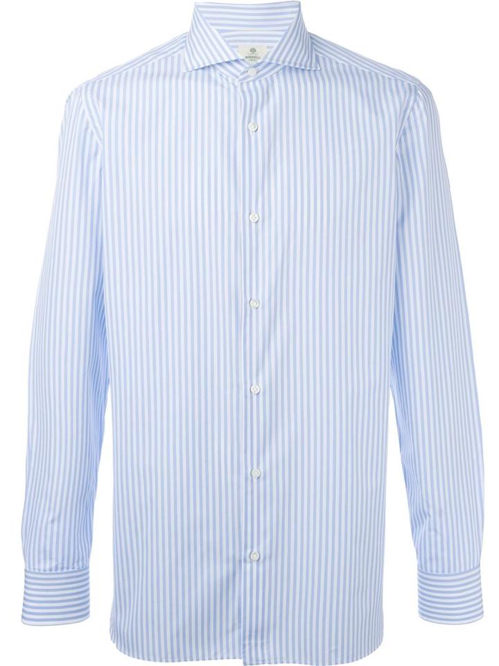 Borrelli Pinstriped Wide Fit Button Down Shirt