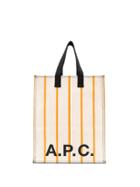 A.p.c. Logo Print Tote Bag - Neutrals