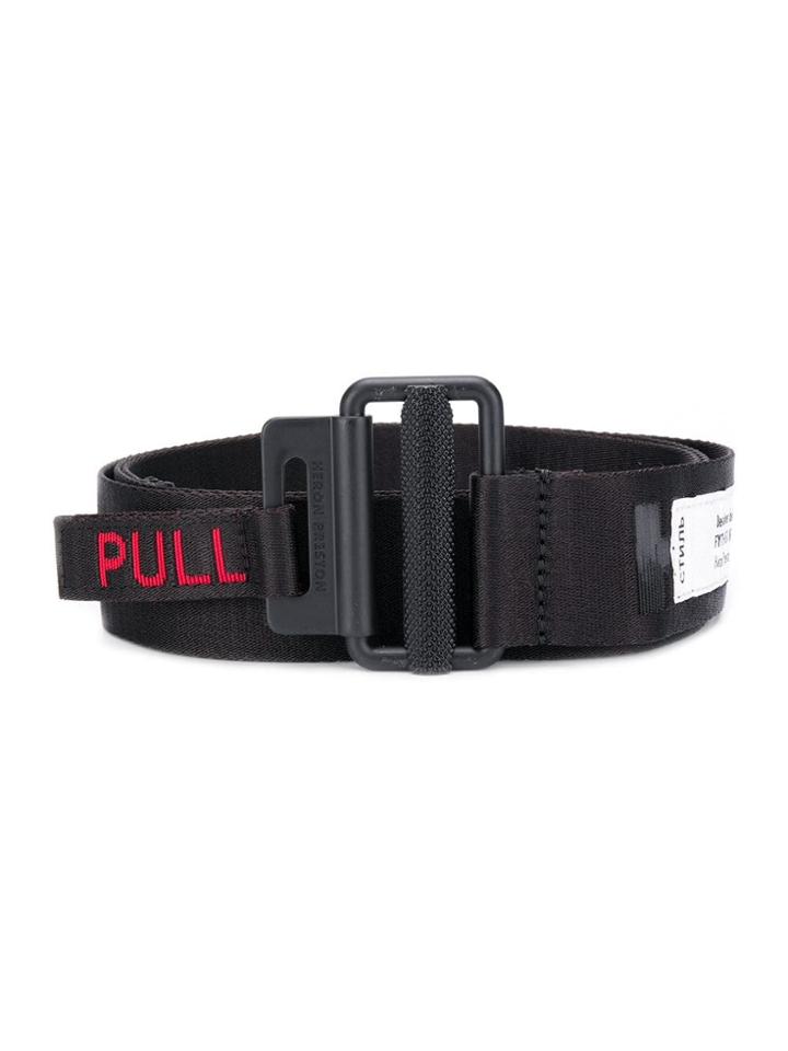 Heron Preston Logo Print Tape Belt - Black