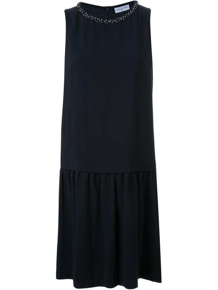 Megan Park 'astra' Crepe Dress, Women's, Size: 12, Blue, Polyester/spandex/elastane/rayon