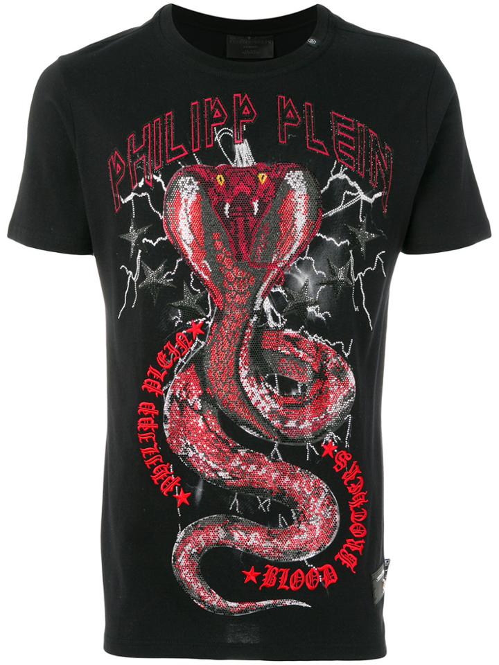 Philipp Plein Snake Print T-shirt - Black