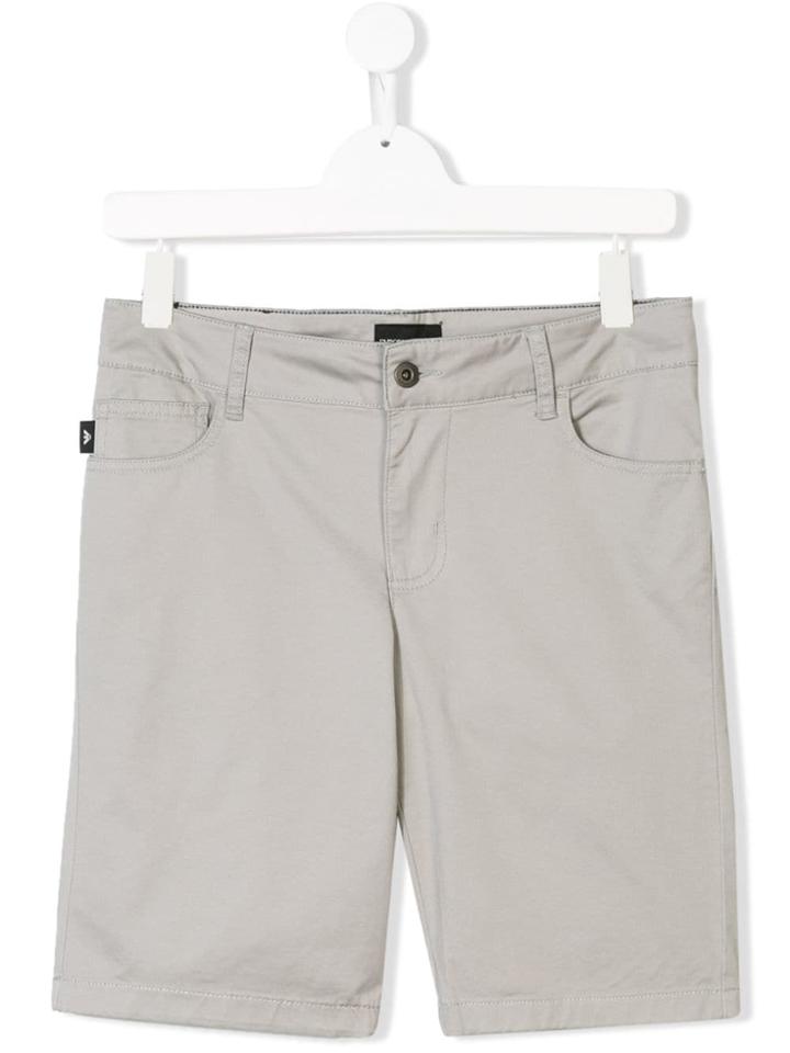 Emporio Armani Kids Teen Classic Denim Shorts - Grey