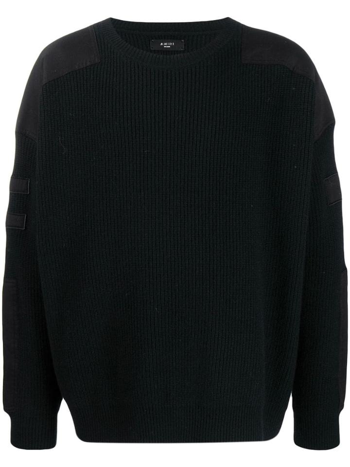 Amiri Long-sleeve Ribbed Jumper - Black