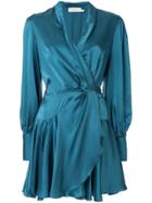 Zimmermann Wrap Tie-waist Dress - Blue