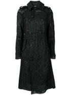 Comme Des Garçons Vintage Embroidered Double Breasted Coat - Black