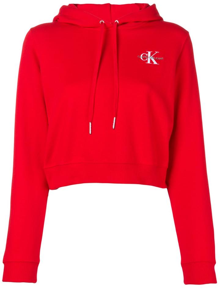 Calvin Klein Jeans Embroidered Logo Hoodie