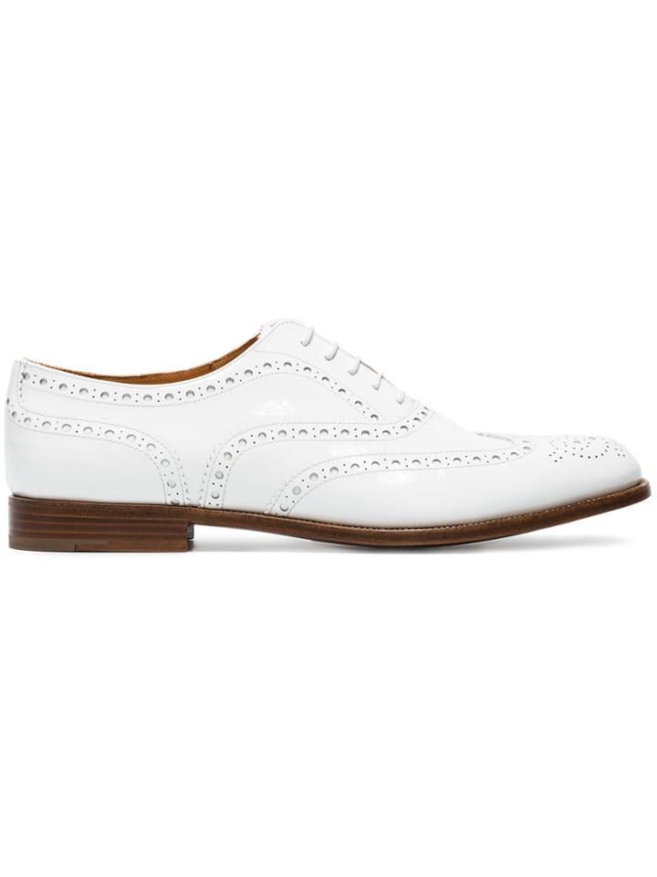 Church's Burwood 3 Flat Brogues - White