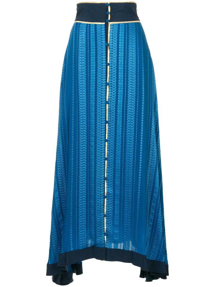 Zeus+dione Flared Long Skirt - Blue