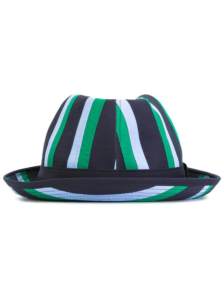 Comme Des Garçons Shirt Striped Hat, Men's, Size: Medium, Blue, Cotton