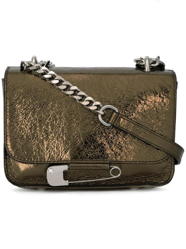 Sonia By Sonia Rykiel Safety Pin Detail Crossbody Bag, Women's, Grey, Leather/cotton