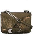 Sonia By Sonia Rykiel Safety Pin Detail Crossbody Bag, Women's, Grey, Leather/cotton