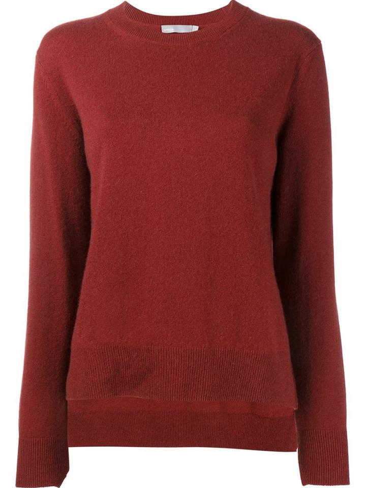 Vince Crew Neck Jumper, Women's, Size: Xs, Red, Cashmere