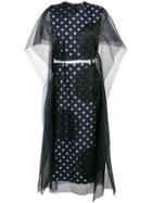 Maison Margiela Overlay Polka Dot Dress - Black