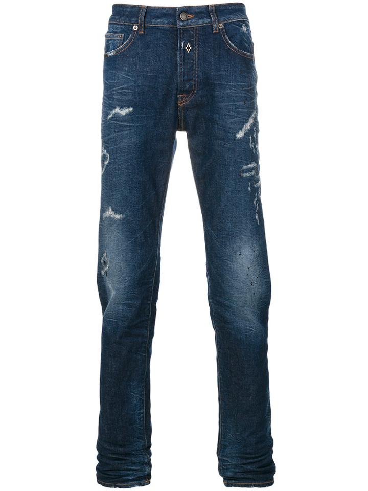Marcelo Burlon County Of Milan Stonewashed Jeans - Blue