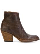 Officine Creative Textured Ankle Boots - Brown