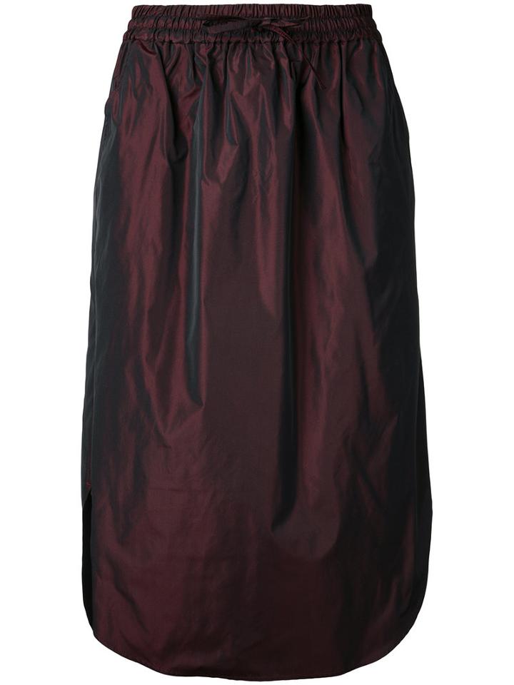 08sircus Drawstring Midi Skirt, Women's, Size: 36, Red, Polyester