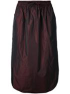 08sircus Drawstring Midi Skirt, Women's, Size: 36, Red, Polyester