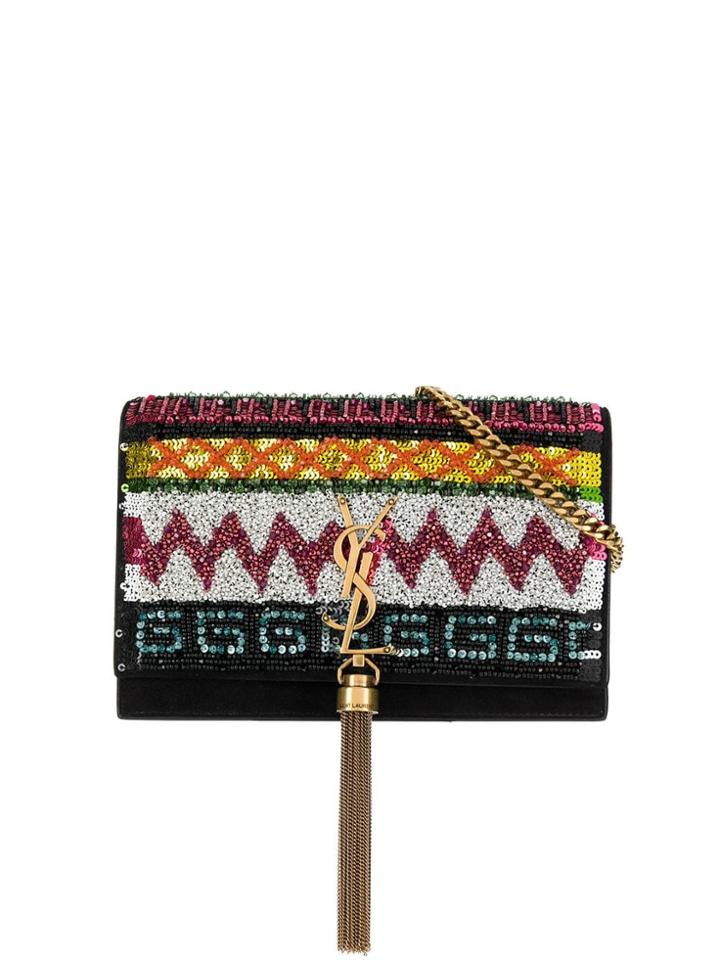 Saint Laurent Kate Chain Wallet - Black