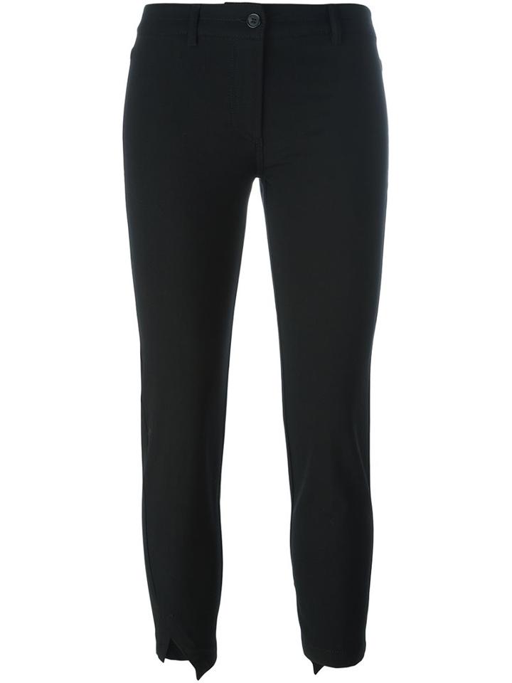 Ann Demeulemeester Slit Hem Cropped Trousers