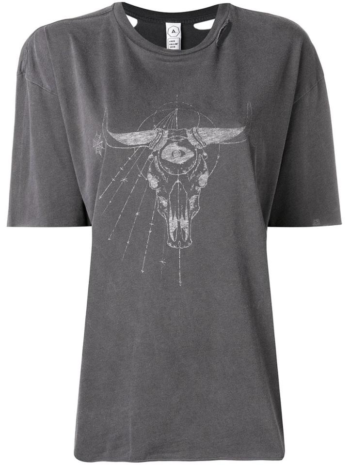 Alchemist Animal Skull Print T-shirt - Black