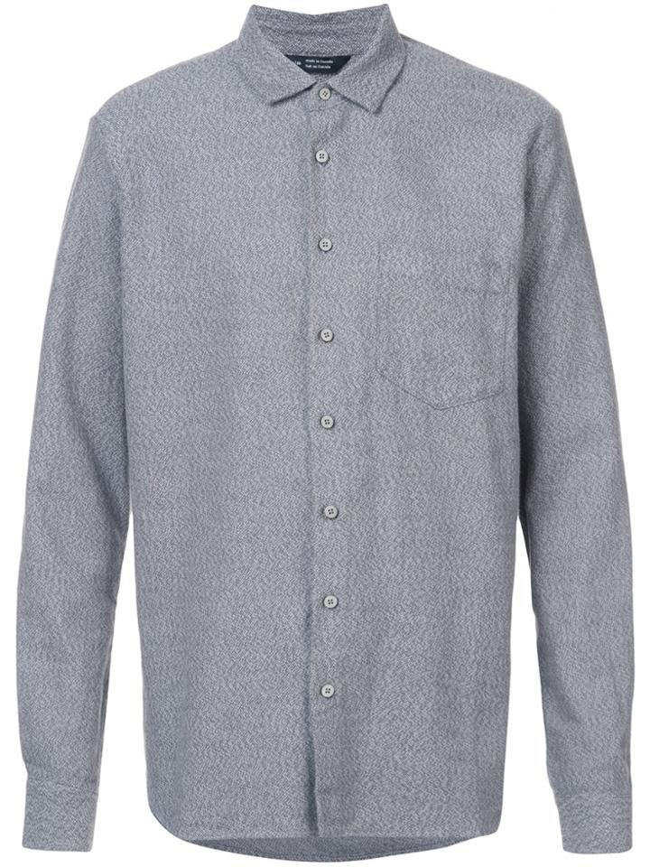 Wings+horns Northwest Flannel Officer Shirt - Grey
