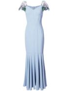 Dolce & Gabbana Hydrangea Sleeve Gown - Blue