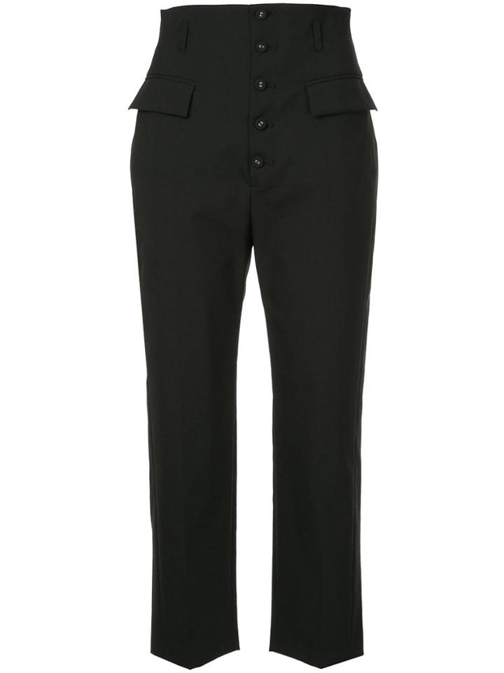Le Ciel Bleu High Waisted Suit Trousers - Black