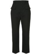 Le Ciel Bleu High Waisted Suit Trousers - Black