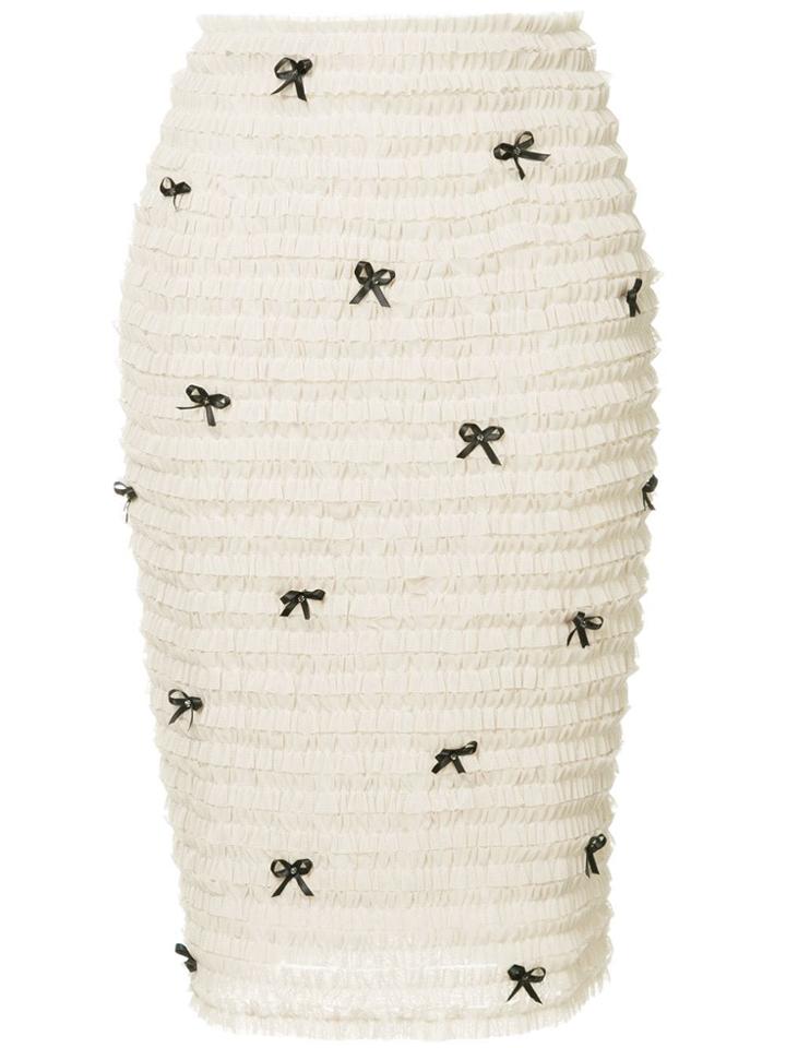 Tu Es Mon Trésor Ribbon Mesh Skirt - Nude & Neutrals