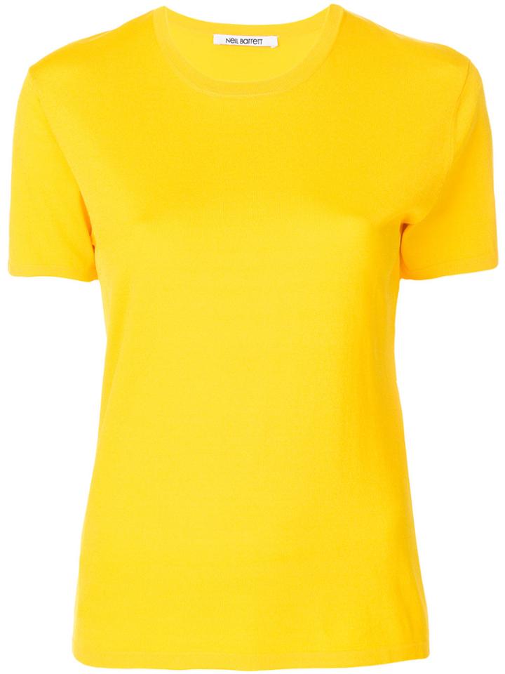 Neil Barrett Knitted T-shirt - Yellow & Orange