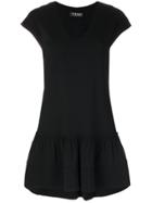 Twin-set Frill-trim Shift Dress - Black