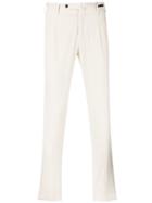 Pt01 Corduroy Straight Trousers - White