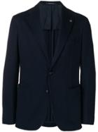 Tagliatore Knitted Style Blazer Jacket - Blue