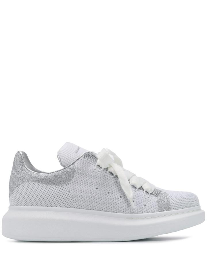 Alexander Mcqueen Oversized Knitted Sneaker - White