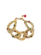 Chanel Vintage Filigree Linked Bracelet, Women's, Metallic