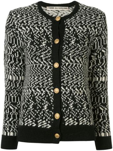 Comme Des Garçons Pre-owned Abstract Weave Cardigan - Black