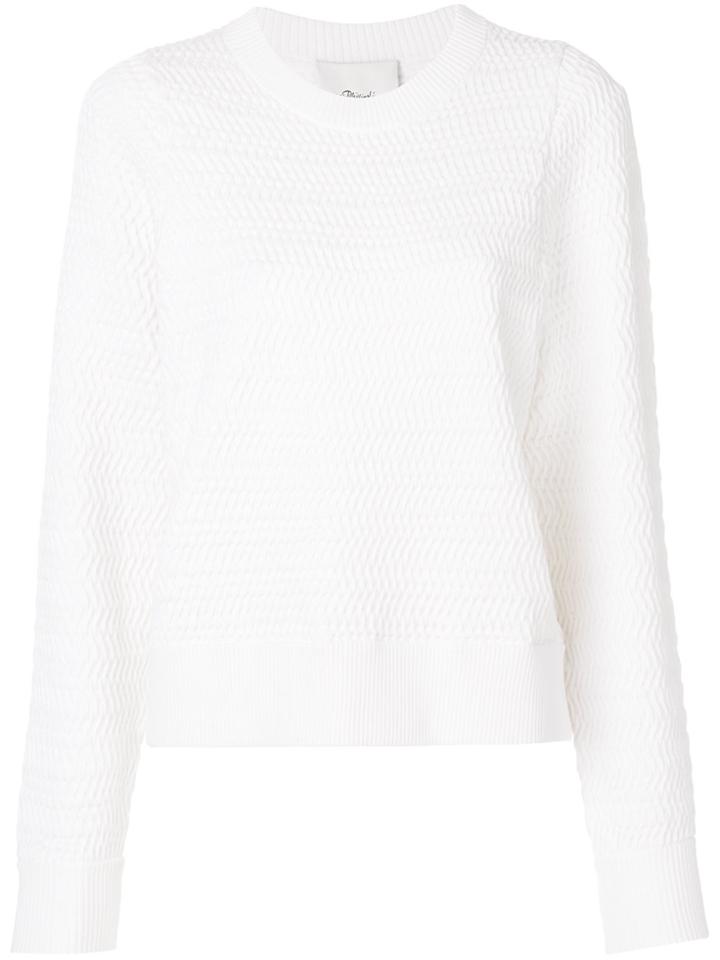 3.1 Phillip Lim Faux-plaited Pullover - White