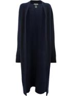 Suzusan Long Open Front Cardigan - Blue