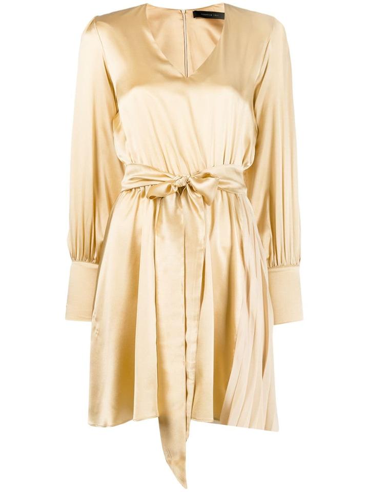 Federica Tosi Tie Belted Slip Dress - Neutrals