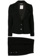 Chanel Pre-owned Woven Skirt Suit - Black